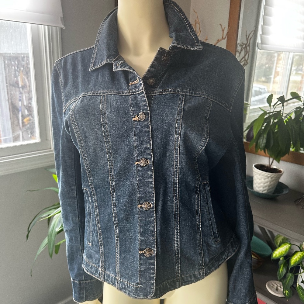 A.M.I. Blue Denim Jean Jacket ~ Size Small?